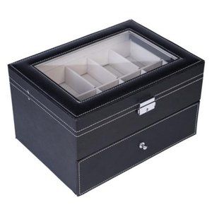 20 Compartments Dual Layers Elegant Wooden Watch Collection Box (Brand N…